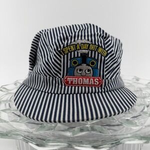 Kids‎ Youth Thomas The Train Conductor Hat Cap Striped Cotton Adjustable